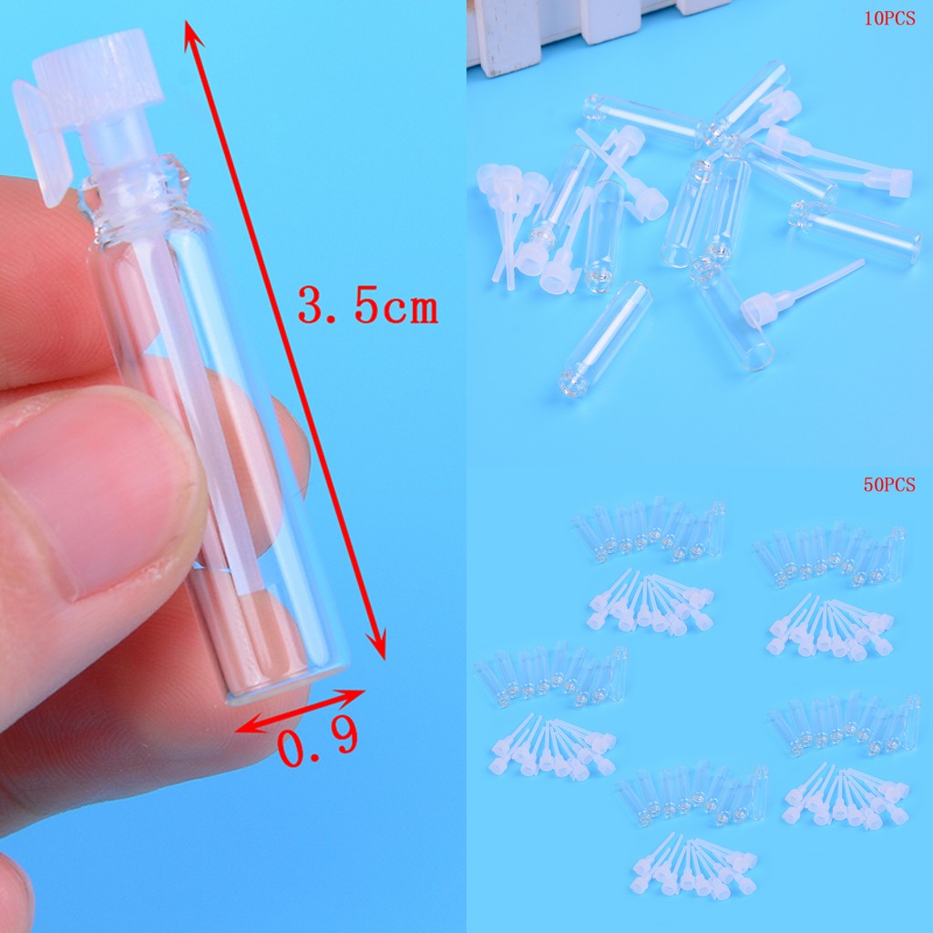 Perfume Fragrance Lab - 50 Stück 1ml Mini-Glas-Parfüm-Proben fläschchen Flasche