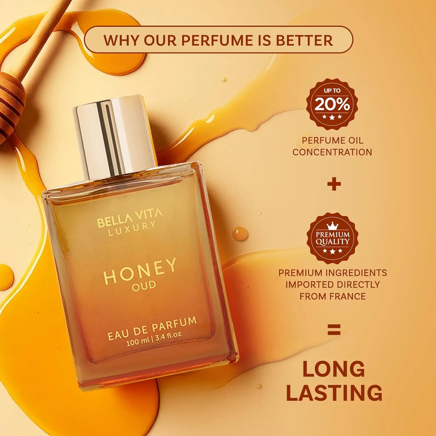 BellaVita Luxus Honey Oud EDP  – Perfume Fragrance Families Bewertung und Preis